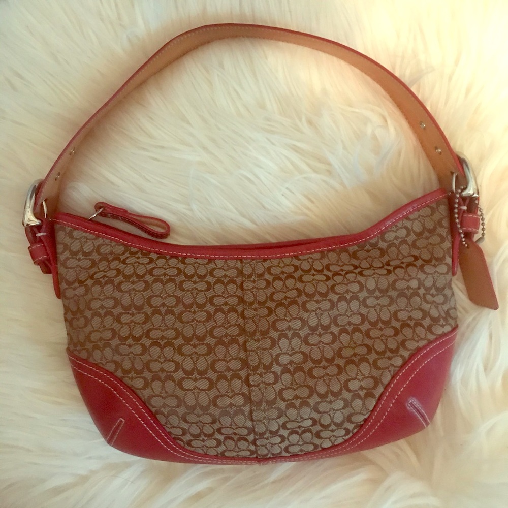 Coach small monogram shoulder bag